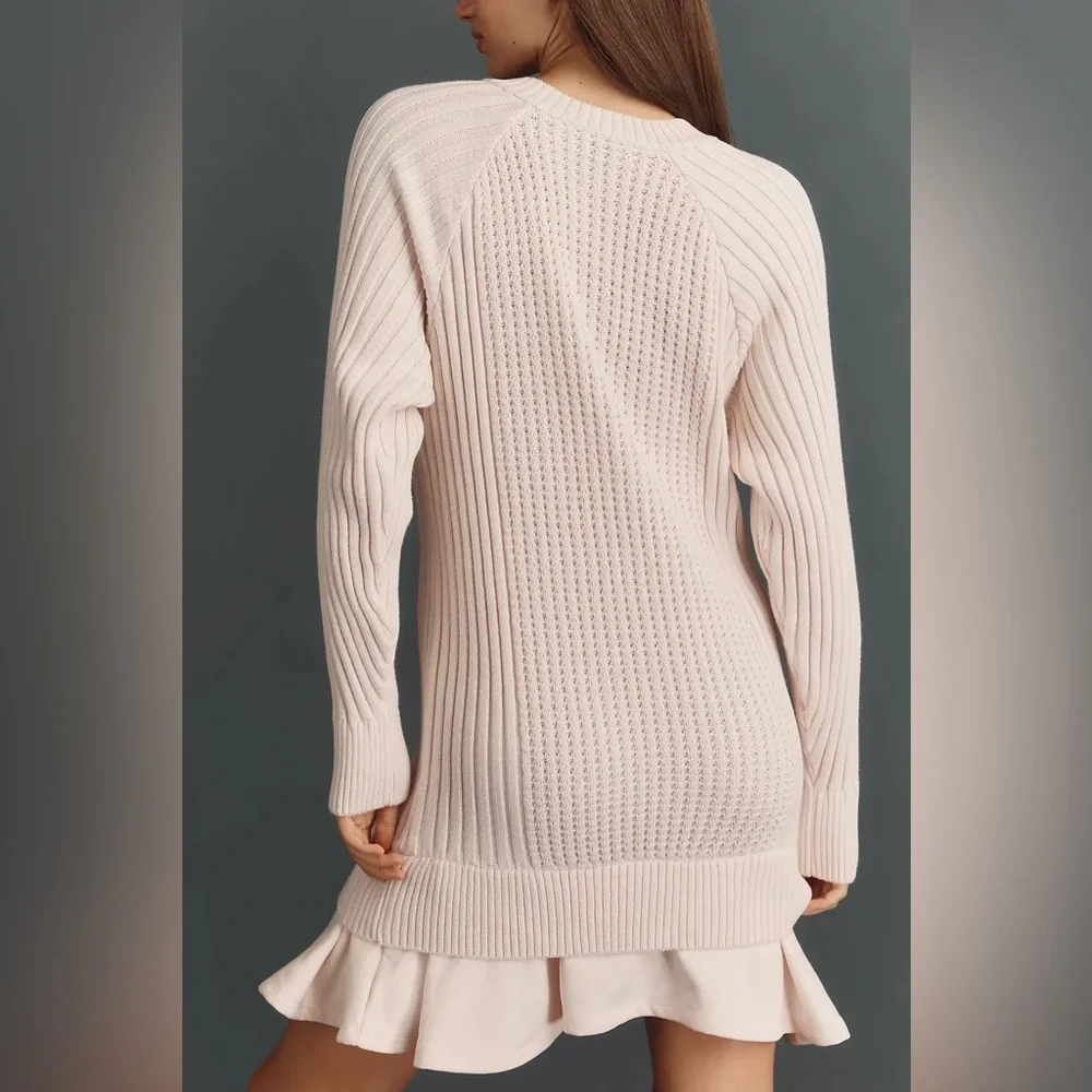 NWT! Anthropologie Daily Practice Twofer Waffle-Knit Mini Dress - Large 🪑